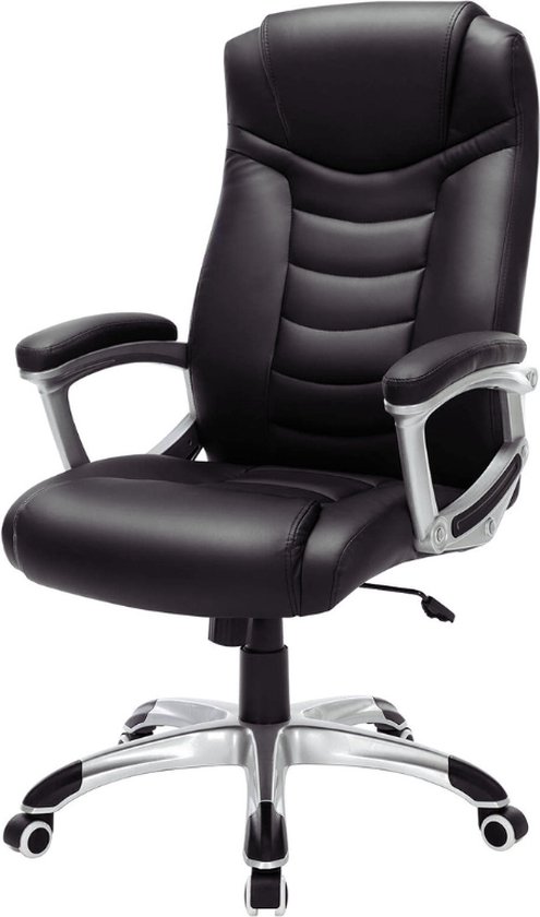 Ergonomische Bureaustoel - In Hoogte Verstelbaar - Robuust En Duurzaam - Grote Zitting - Zwart - OBG21B