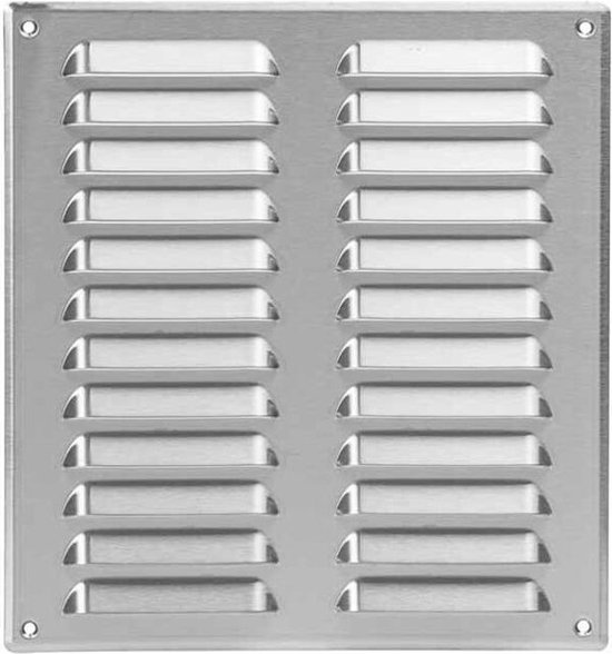 Grille de ventilation métallique Europlast carrée 260x280 mm inox - MR2628i
