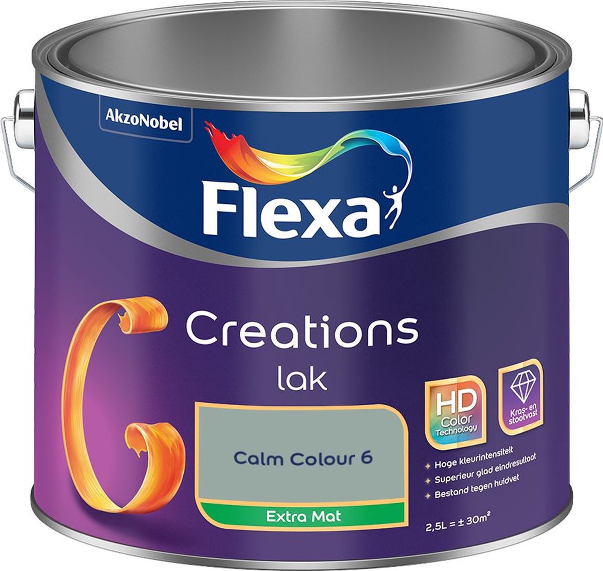 Flexa - Creations Lak Extra Mat - Calm Colour 6 - Mengverf - 2.5 L