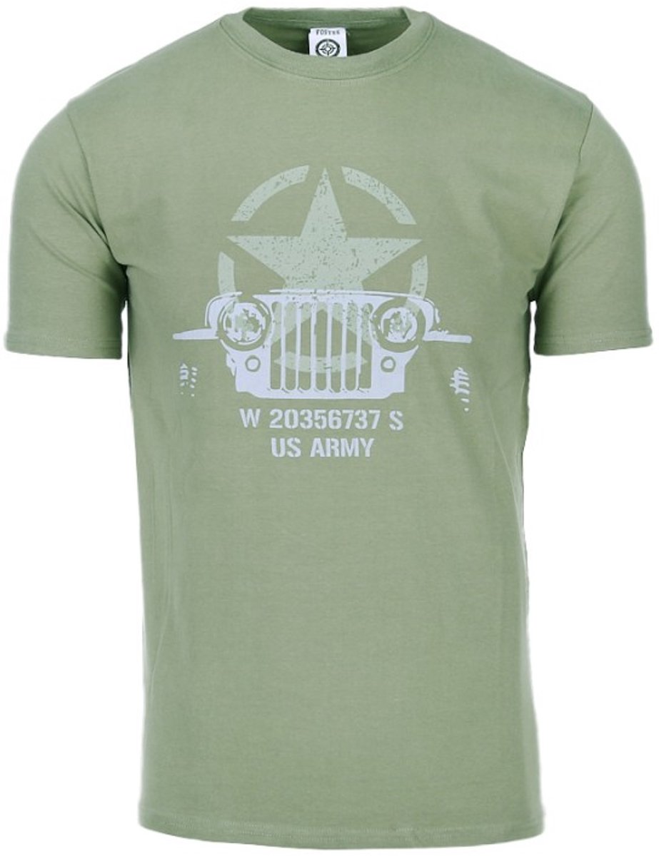 Fostex WWII Series - T-shirt Allied Star - Willy jeep (kleur: Groen / maat: M)
