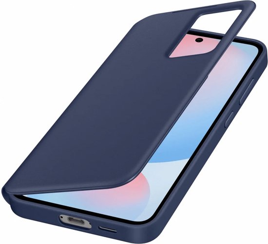 Étui portefeuille Samsung Smart View - Convient pour Samsung Galaxy S24 FE - Blauw
