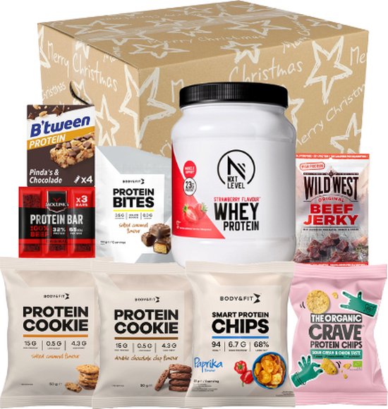Protein Gift Pack - Kerstcadeau - Gym Essentials - Sportieve Verwennerij - Perfect voor Sportliefhebbers