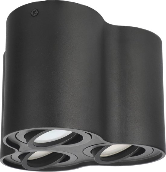 LED Opbouwspot Rond 230V - Zwart, wit of aluminium - Draaibaar - Tip