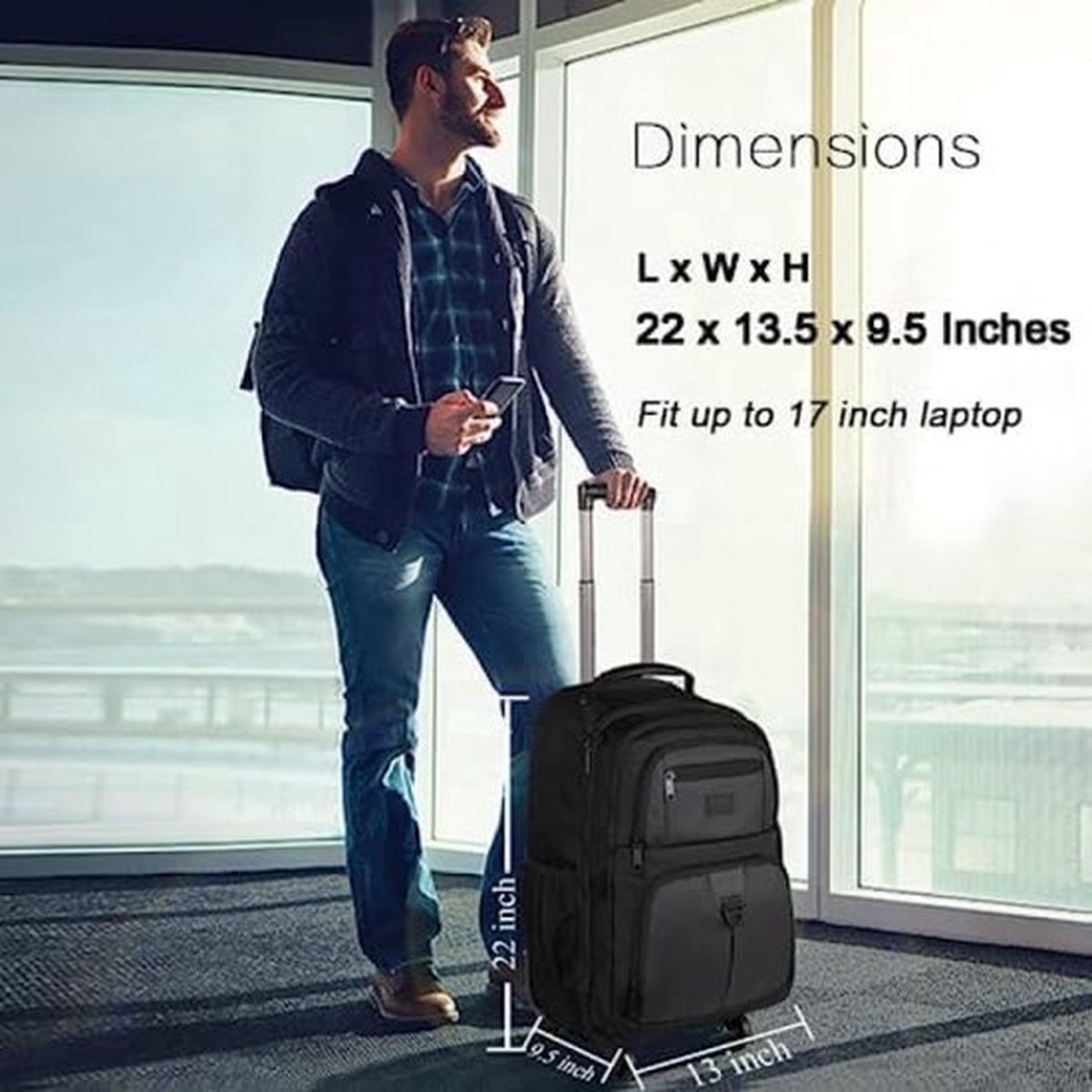 Wheelie Burst 26L - Medium Rugzak op wielen voor Jongens