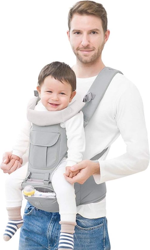 Babamur Babyriemen voor en achter, babyriemen met 2 schouderzakken