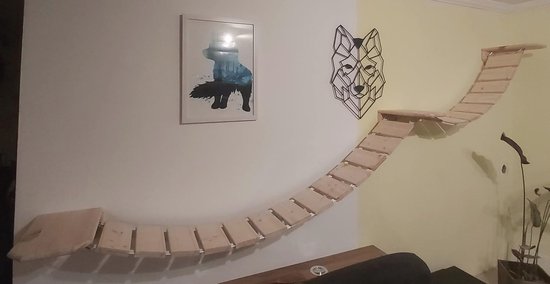 Gevlochten kattenhangmat met 3 treden, wandelementen