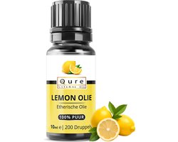 Citroen Olie 10ml | Etherische Lemon Olie van Therapeutische Kwaliteit | Biologisch | 100% Puur & Onbewerkt | Aromatherapie | Essential Lemon Oil