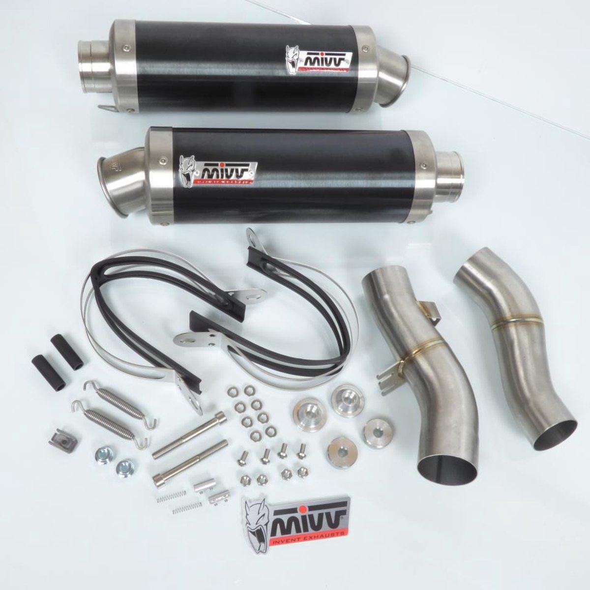 mivv uitlaatdemper voor kawasaki 1000 z sx motorfiets 2014 t/m 2016 k.039.lxb nieuw