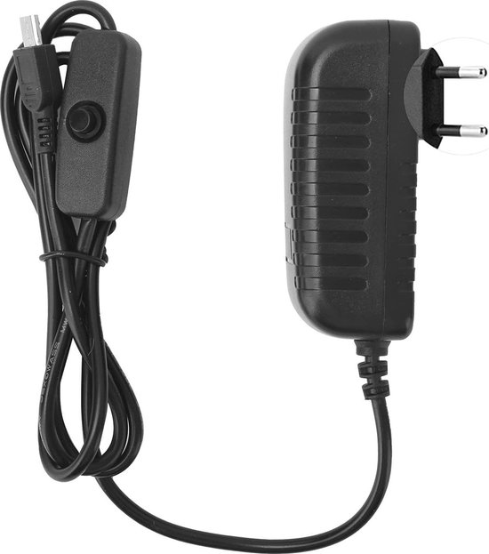 Voedingsadapter voor, 15W 5V 3A Voeding met Schakelknop Geïntegreerde Micro USB-adapter, voor 3B /3B/2B(EU