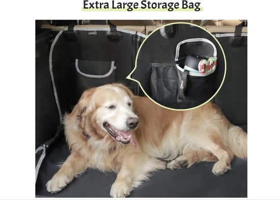 Pecute Hondendeken voor autoachterbank, kofferbakdeken voor honden, autodeken met veiligheidsgordel, achterbankhoes voor honden, zwart (Lange flank) (Verdikking Pecute Hondendeken voor autoachterbank, kofferbakdeken voor honden, autodeken met veiligheidsgordel, achterbankhoes voor honden, zwart (Lange flank) (Verdikking