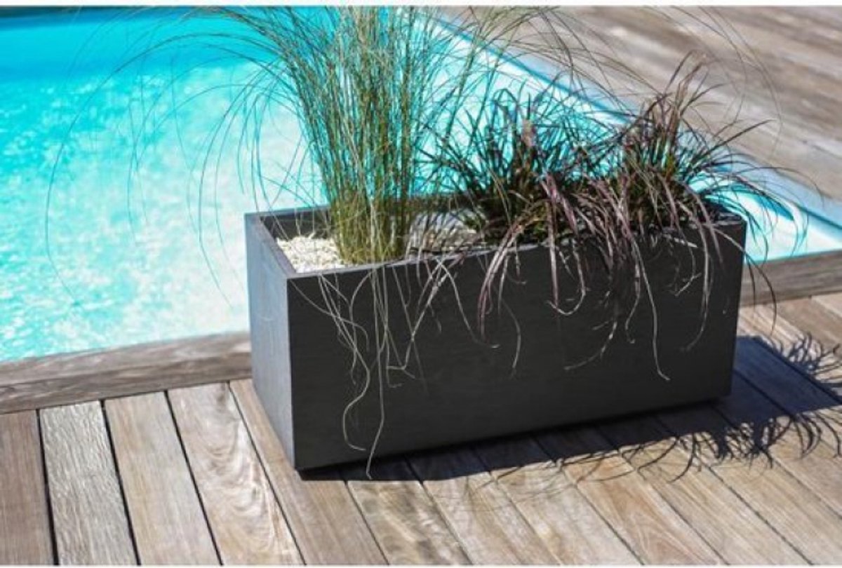 Bloempot EDA 79,5 x 29,5 x 29,5 cm Plastic Donker grijs
