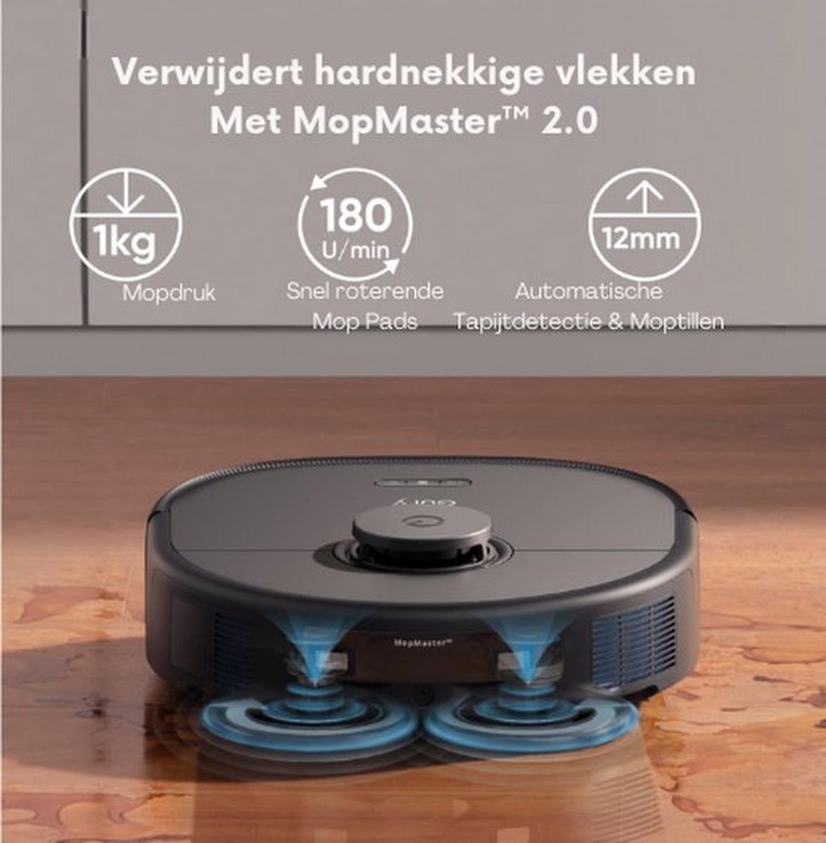 eufy Clean X10 Pro Omni Robotstofzuiger met dweil - Robot Vacuum 8000 Pa zuigkracht, tapijt detectie AI-obstakel vermijding, wast en droogt de dweil, automatisch legen en vullen — afbeelding 6