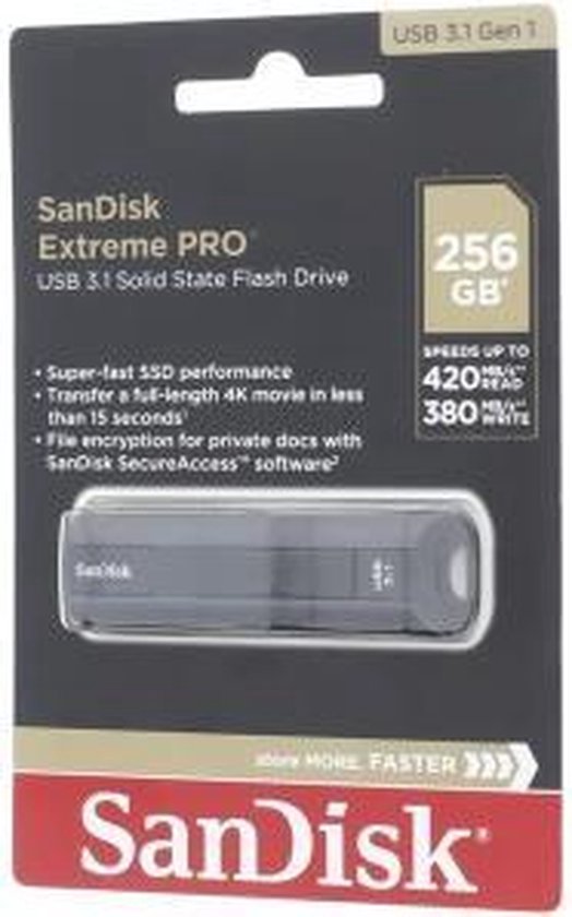 Sandisk Extreme Pro | 256 GB | USB Type A 3.2 Gen 1 - USB Stick