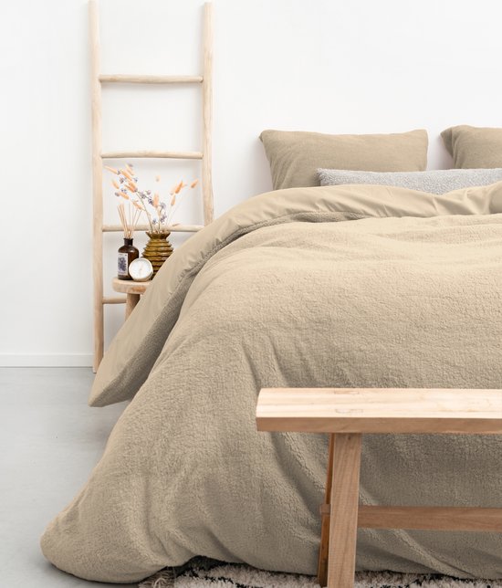 Sleeptime Teddy Dekbedovertrek - 240x200/220 + 2 kussenslopen 60x70 - Taupe - Lits-Jumeaux van Merkloos — afbeelding 4
