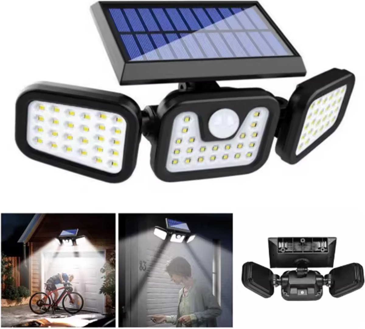 Vyzio - Solar Wandlamp Buiten - Buitenlamp Zonne Energie - Buitenverlichting Zonne Energie - Buitenverlichting met Sensor - SENSBEAM