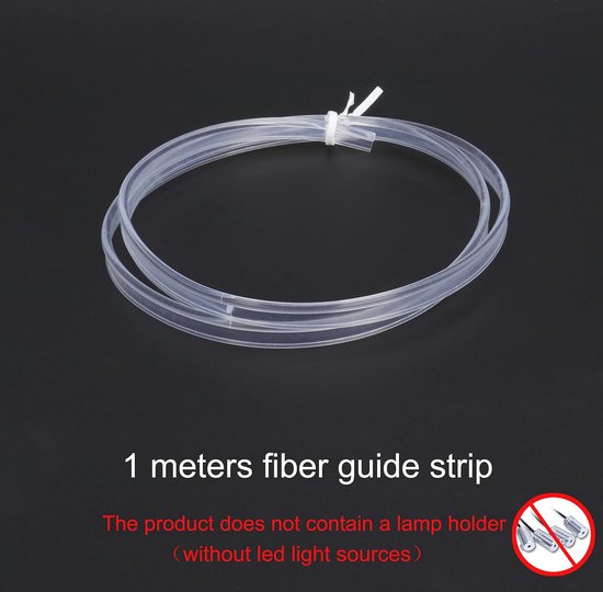 EinParts Led-glasvezel voor auto EL Wire 12V 2M Rood, Ambient Light LED auto verlichting