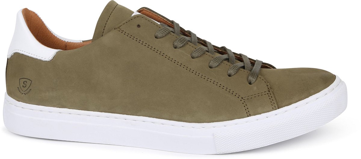 Suitable Nubuck Seron Sneaker Groen - Maat 45 - Heren
