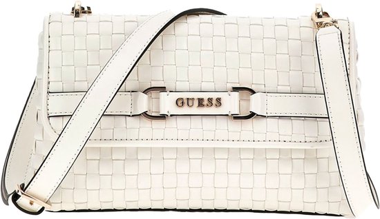 GUESS Schoudertas Maika Crossbody Flap White Wit
