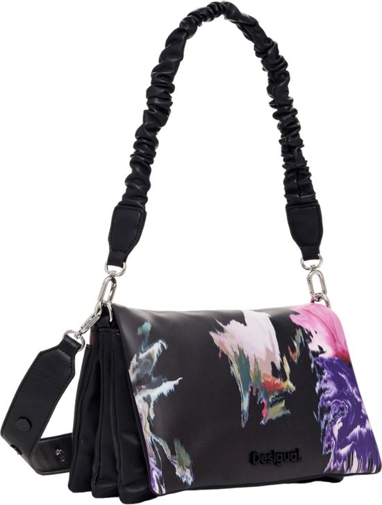 Desigual Schoudertas Spry Dortmund Flap Shoulderbag Black Veelkleurig