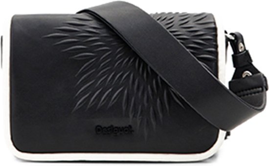 Desigual Aquiles Z Sheffield – Borsa A Spalla Donna, Nera, 33x18x8 Cm. Stile Modaiolo E Pratico Con Doppio Manico.