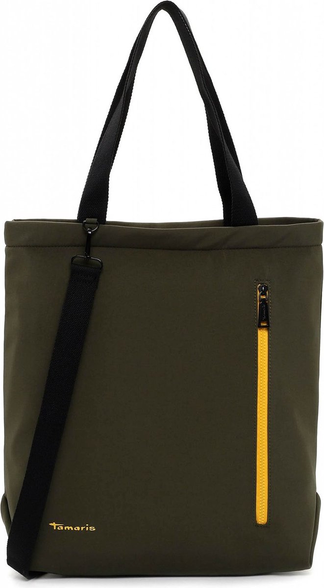 Tamaris Schoudertas Shopper met laptopvak Gayl Sling Bag Khaki Groene
