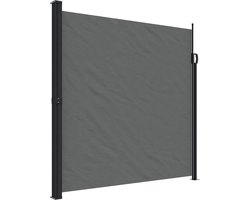 vidaXL - Windscherm - uittrekbaar - 200x500 - cm - antracietkleurig