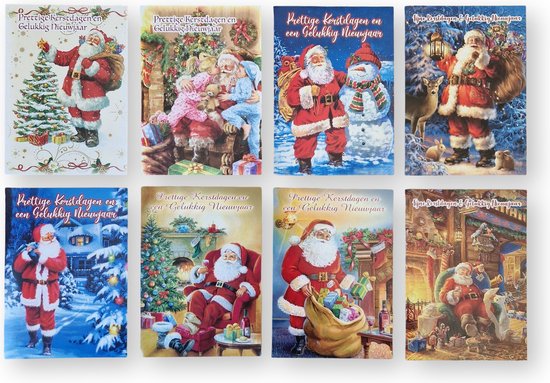 Dubbele kaarten Kerst- en nieuwjaar met enveloppen - ER IS MEER