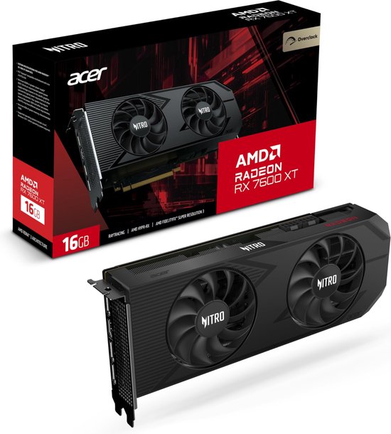 RX 7600 XT 16GB Acer Nitro Radeon OC GDDR6