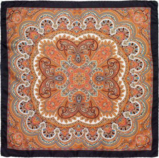 ROECKL Sjaal Young Paisley Foulard Black Multi Kleurrijke