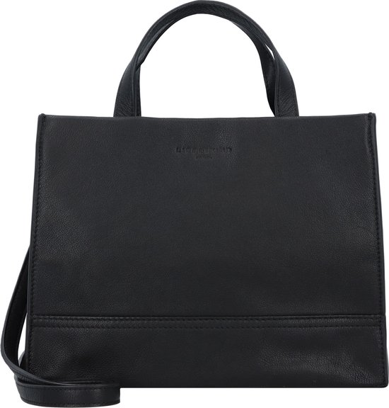 LIEBESKIND BERLIN Cuir Sac à main Sac à épaule bandoulière Lou 2 Satchel Bag Black Noir
