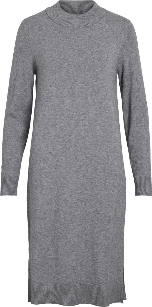 Vila VIRIL CREW NECK L/S MIDI DRESS - NOOS - Dames - Mini jurken Medium Grey Melange