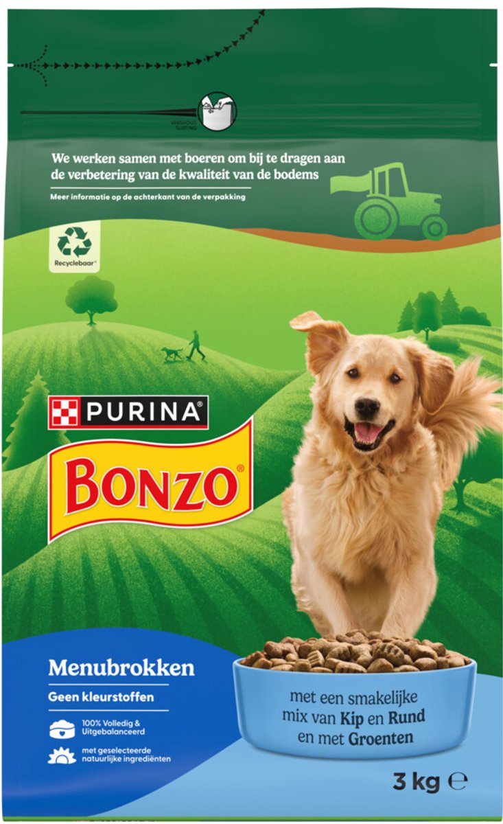 Bonzo Droogvoer Adult Menubrokken Kip 3 kg