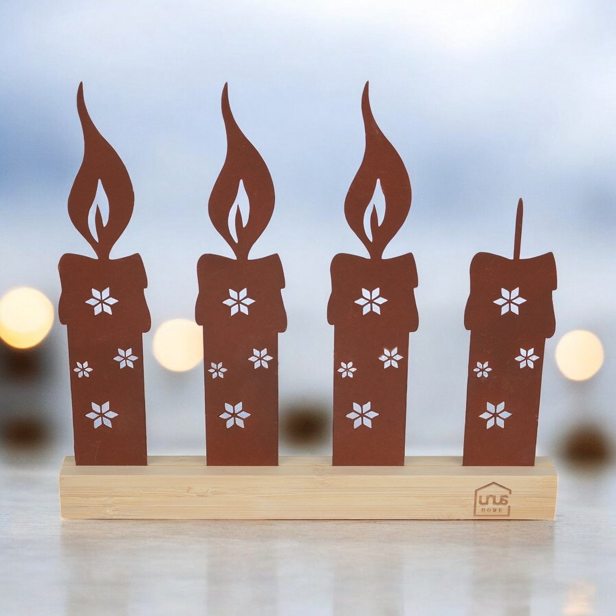 UNUS® Adventskaarsen decoratieve staander flexibele adventskrans – foto 3