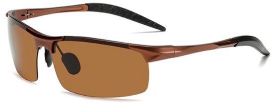 KINGSEVEN 9126 Sportzonnebril - Metallic Frame met Bruine Lenzen & Luxe Verpakking van Merkloos — afbeelding 2