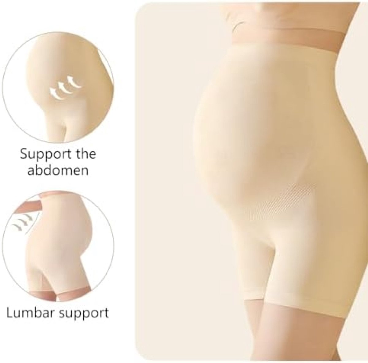 Zachte Zwangerschapsshorts met Hoge Taille - Ideaal onder Jurken