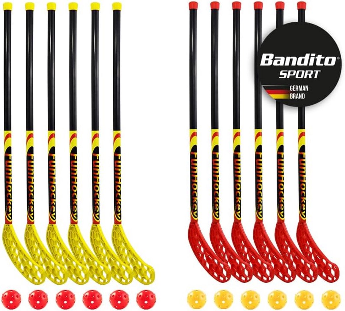Kinder FunHockey Rackets Set - Lichte Sportieve Spelmatten voor Binnen en Buiten