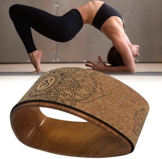 Cork Yoga Wheel - Stretch Hulpmiddel voor Flexibiliteit en Rugondersteuning — afbeelding 4