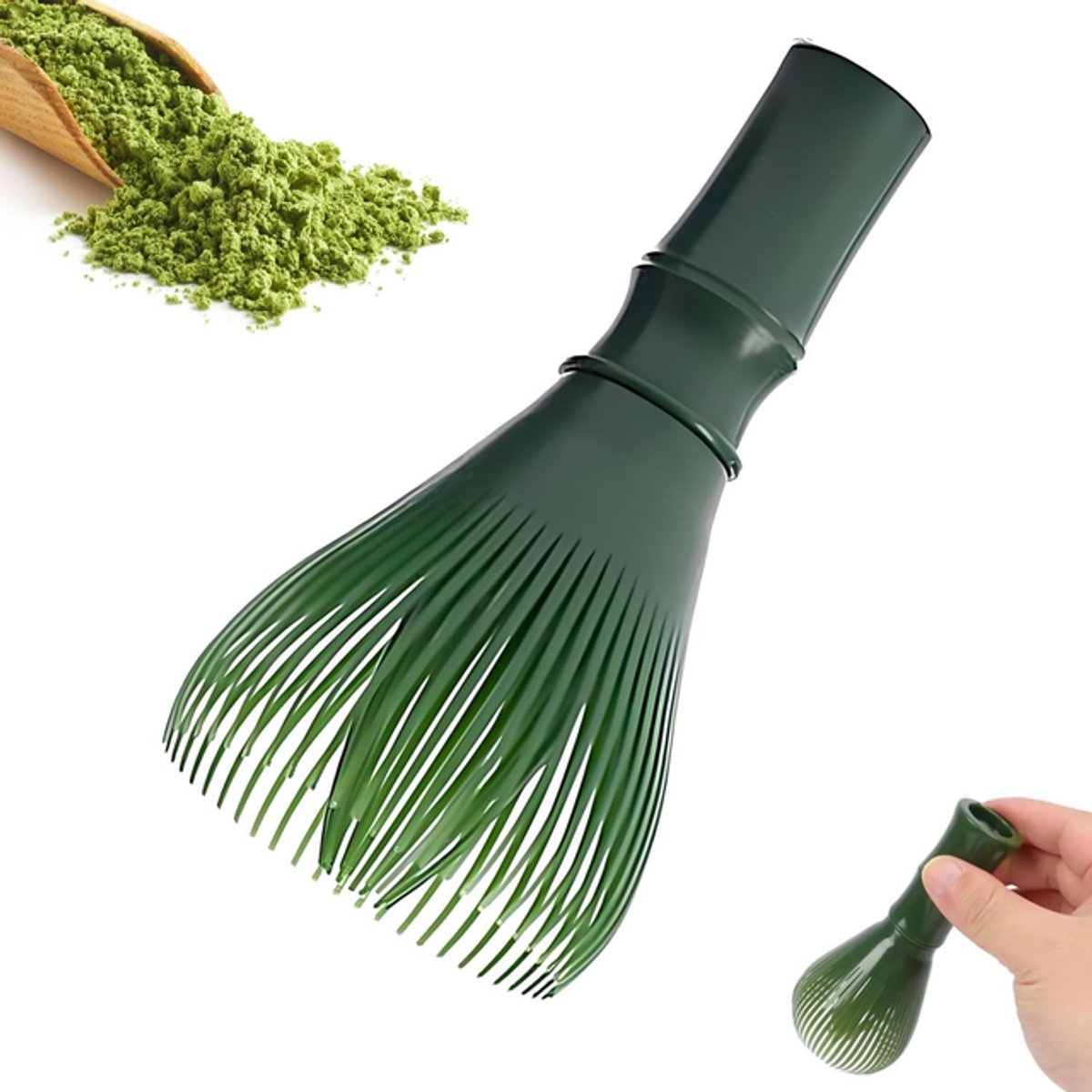 Keukengerei - matcha klopper - matcha thee set - kunststofmateriaal - groen
