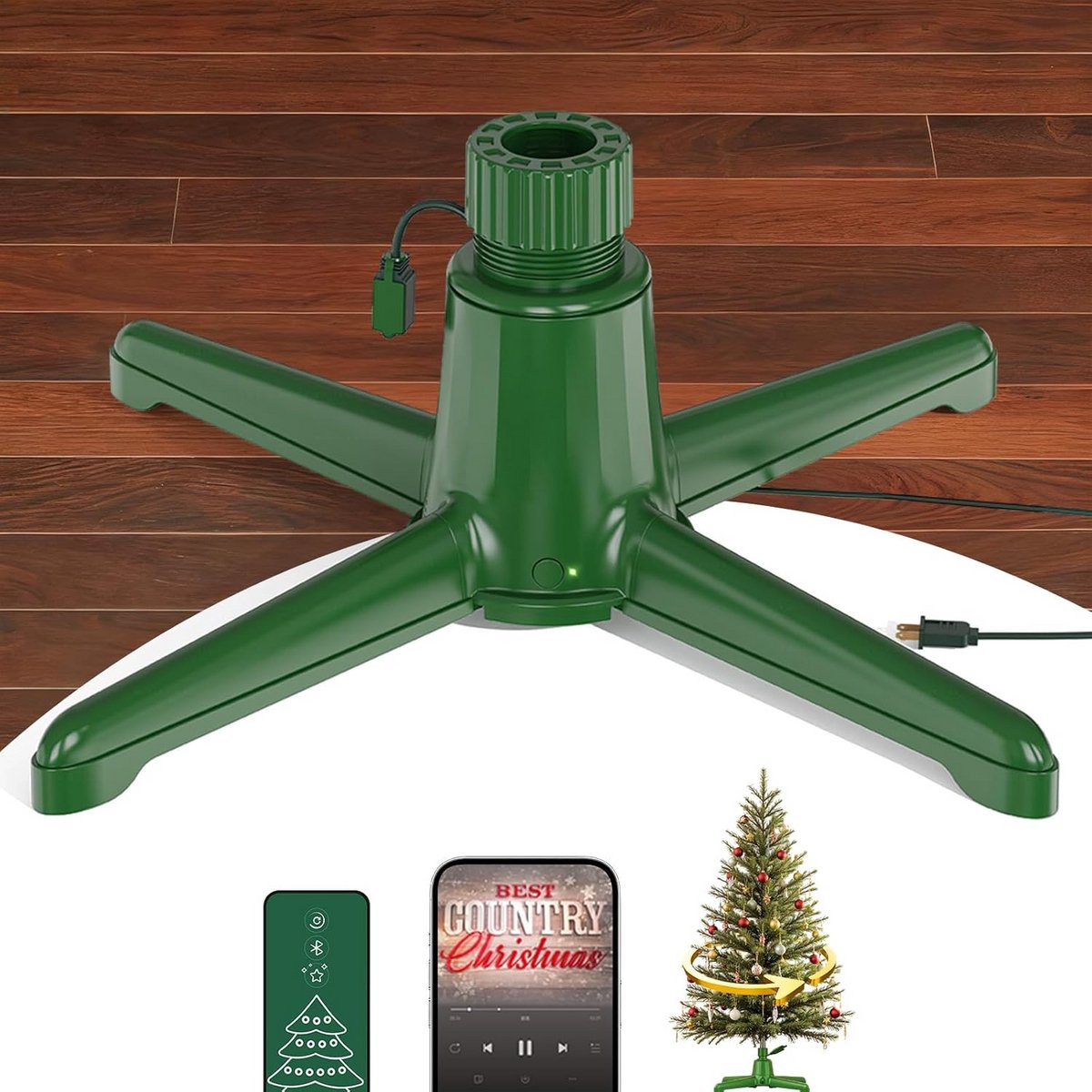 Draagbare Microfoon Standaard met Bluetooth Speaker Groen