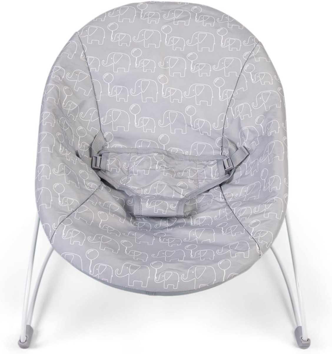 Comfortabele Baby Bouncer met Olifantenprint en Veilige Harnas