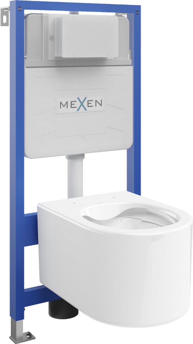 Mexen inbouwset WC frame Fenix Slim met toiletpot Sofia, wit glans - 6103354XX00