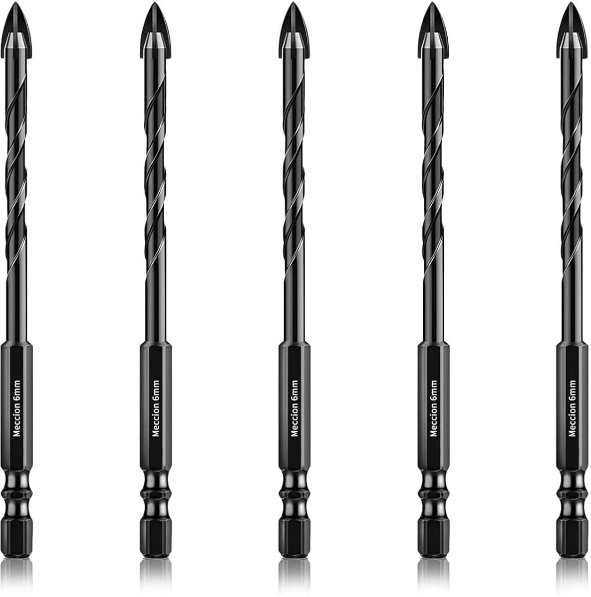 Tegelboor Set 6mm - 5 Stuks Professionele Kruis Boortjes voor Tegels, Beton, Glas en Harde Materialen