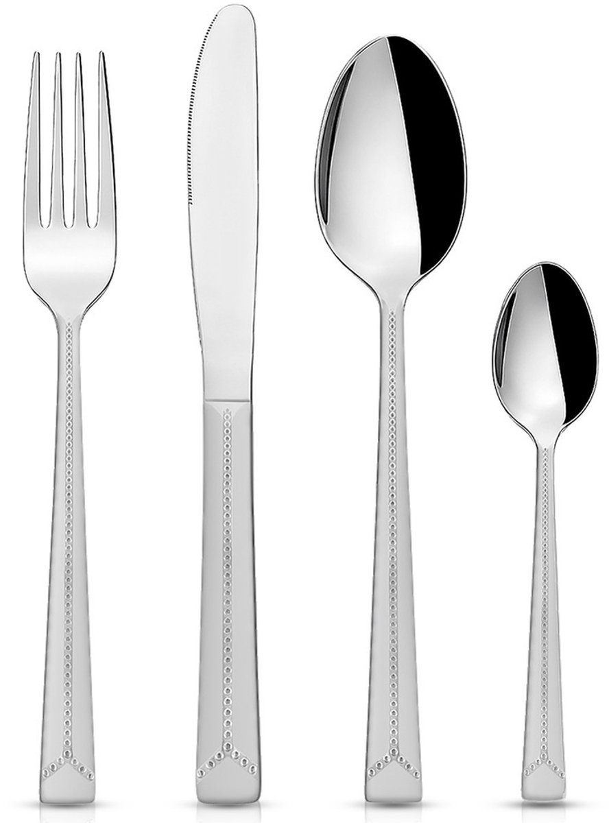 Bestekset Edelstaal voor 6 Personen 24 delig - Bestek Set
