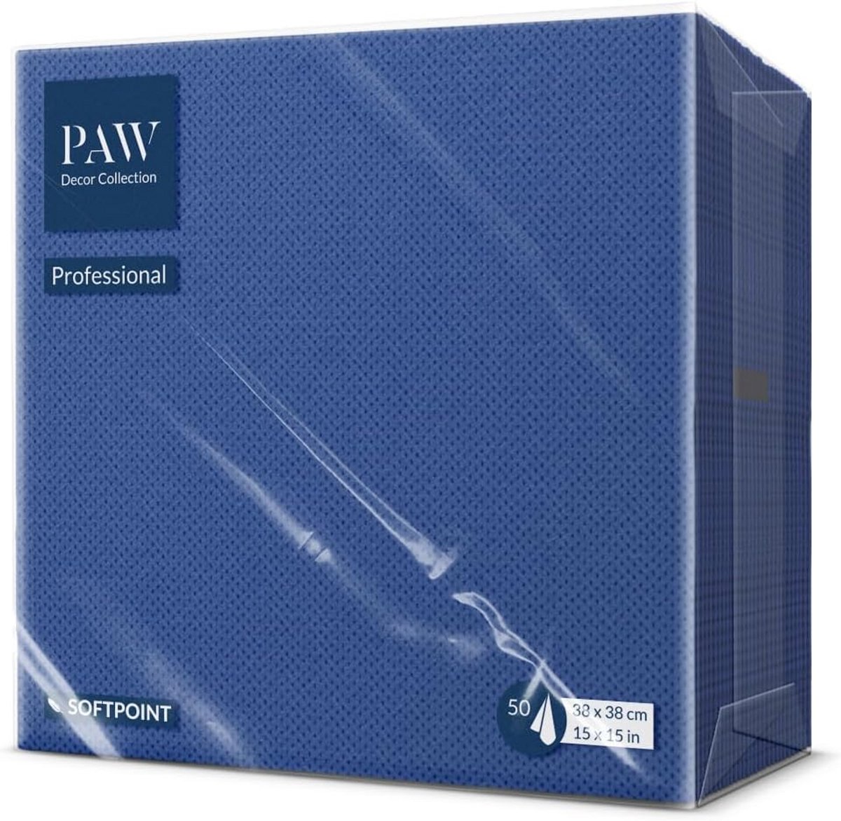 Zachte Punt Servetten (38x38 cm) Navy Blauw - 50 Stuks Stevige Tafellinnen