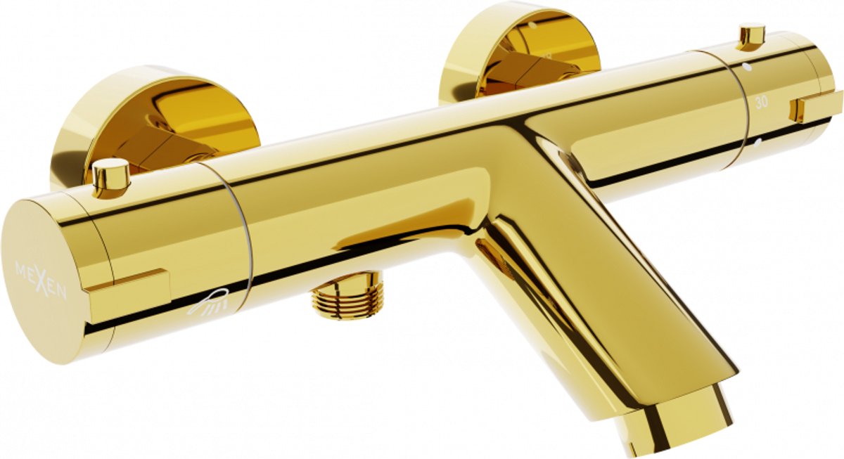 Mexen Kai thermostatische badmengkraan, goud - 77300-50