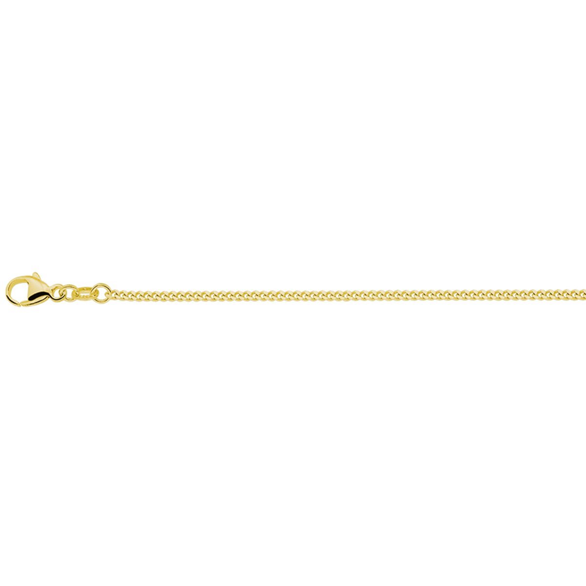 Zilver Verguld (Geel) Collier Gourmette 4-Zijdes Geslepen 1,4 mm 3 Micron 2103370
