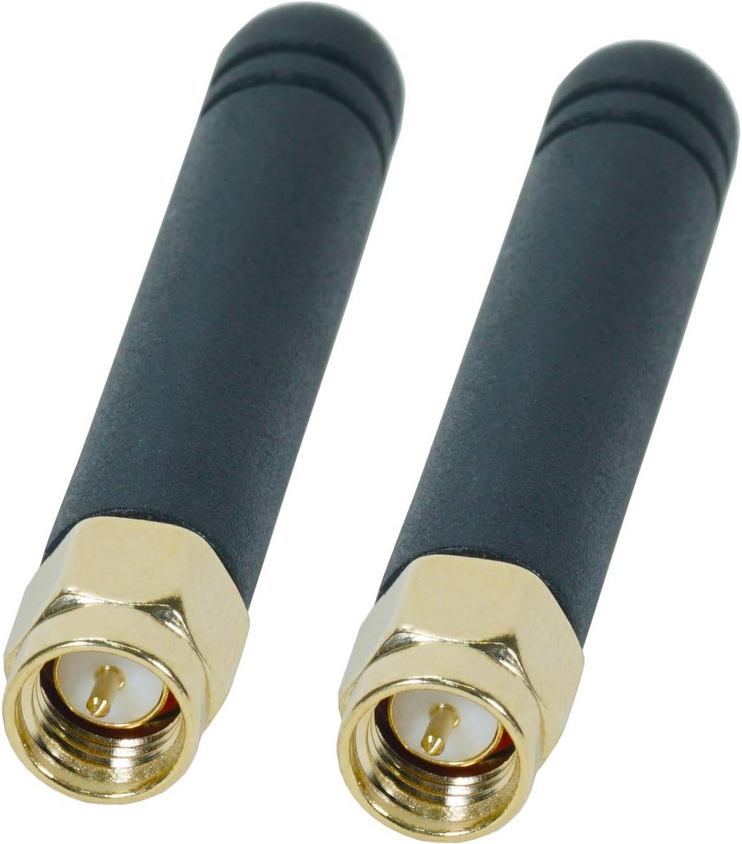 2-Pack Mini WiFi Antenne met SMA Mannelijke Connector - 2dBi Omni-Directioneel Signaalversterker