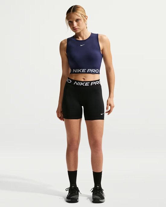 Nike - Pro Women's Mid-Rise 5i Biker - Training short femmes - Noir, Blanc