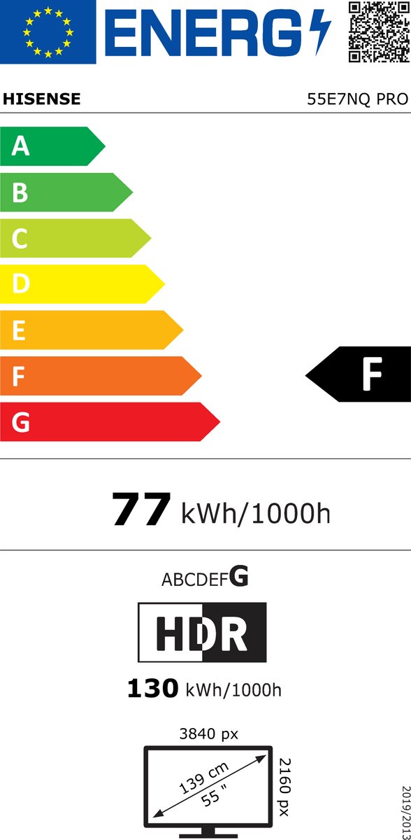 Hisense 55E7NQ PRO - 55 inch - 4K QLED - 144Hz - 2024 - afbeelding 2