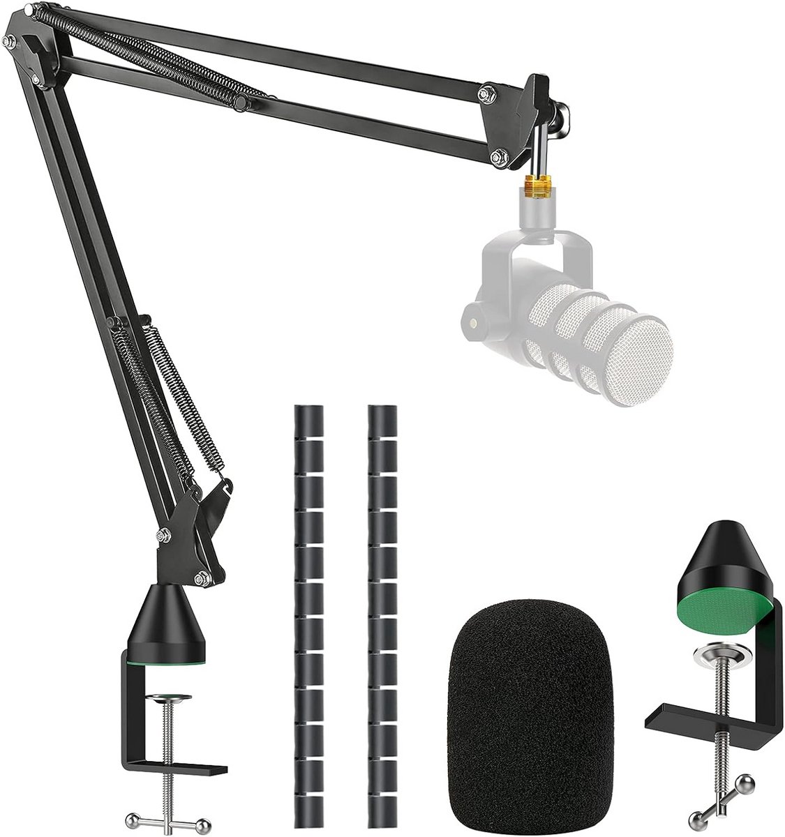 Professionele Zwanenhals Microfoonarm met Plopfilter voor Studio en Podcast